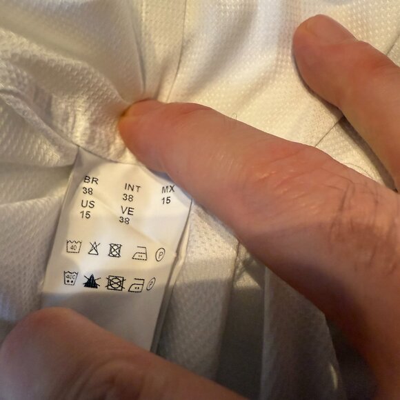 Boss Hugo Boss white slim fit dress shirt - size 15 - Picture 8 of 8